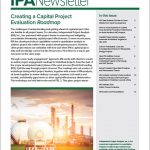 Cover of the March 2019 issue of the IPA Newsletter. Feature article: Creating a Capital Project Evaluation Roadmap